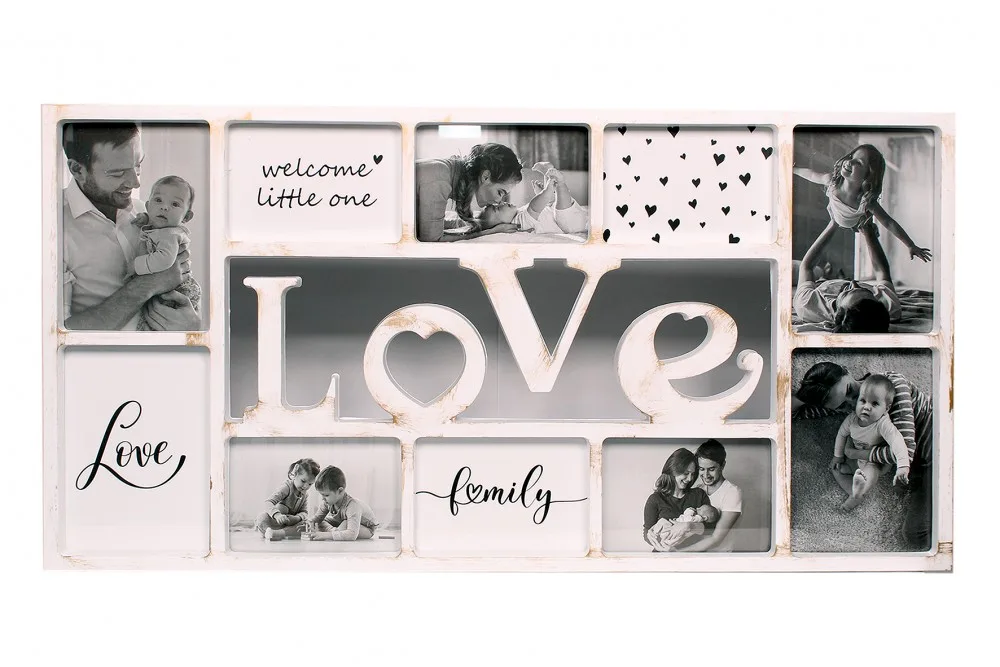 Колажна рамка "Love" с 10 броя снимки